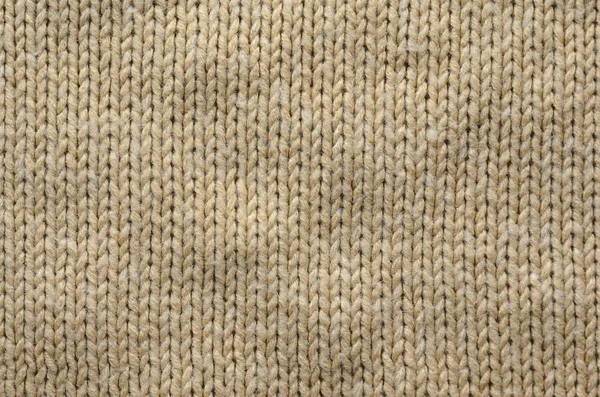 Texture Tricotée Laine Beige Tissu Tricoté Avec Motif Régulier Pull — Photo