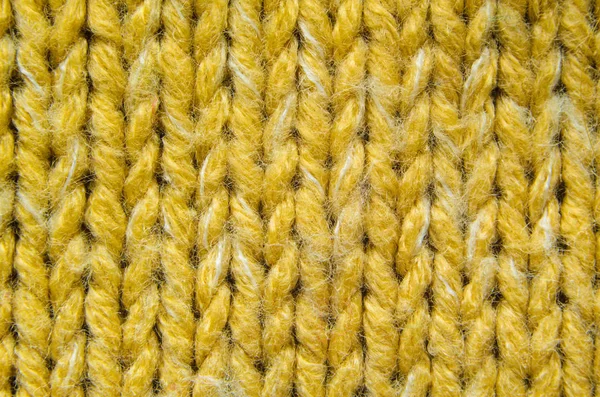 Закрытие Желтой Текстуры Бланк Свитера — стоковое фото