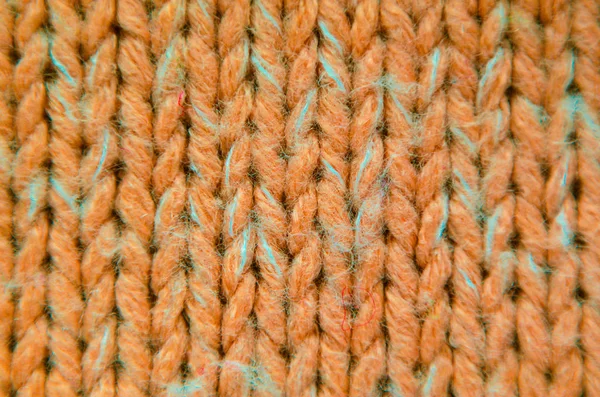 Orange Tricot Texture Gros Plan Pull Tricot Fond Blanc — Photo