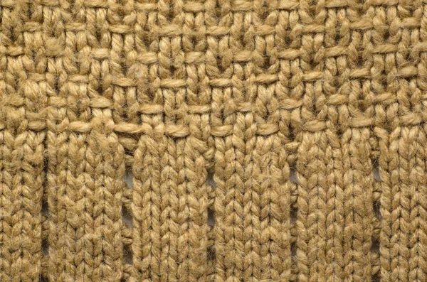 Beige Textur Eines Strickpullovers Mit Zwei Strickarten Stricktextur Als Hintergrund — Stockfoto