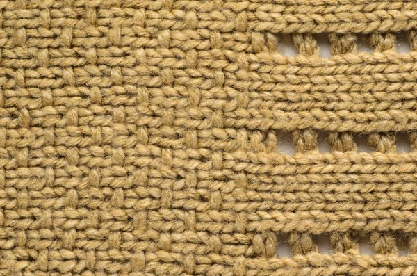 Beige Textur Eines Strickpullovers Mit Zwei Strickarten Stricktextur Als Hintergrund — Stockfoto
