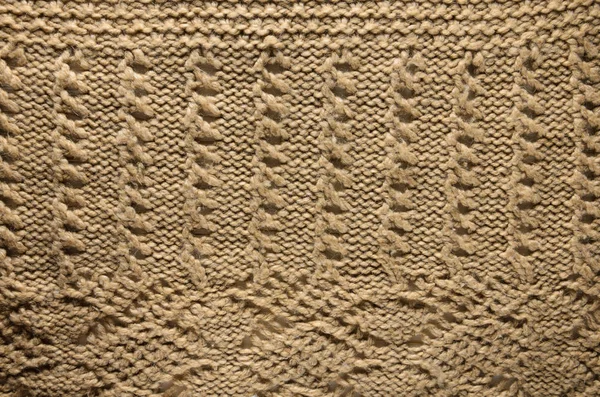 Texture Beige Pull Tricoté Avec Deux Types Tricot Tricoter Texture — Photo