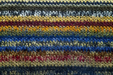 Renkli örgü kumaş dokusu. Örme kazak bez boş arka plan