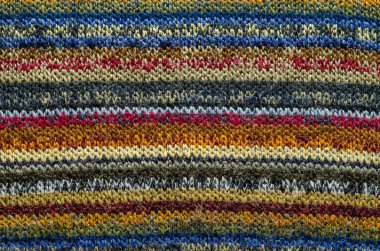 Renkli örgü kumaş dokusu. Örme kazak bez boş arka plan