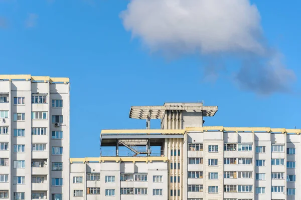 Mińsk Białoruś Kwietnia 2017 Elementy Budynków Mieszkalnych Zespołu Architektonicznego Wschodniej — Zdjęcie stockowe