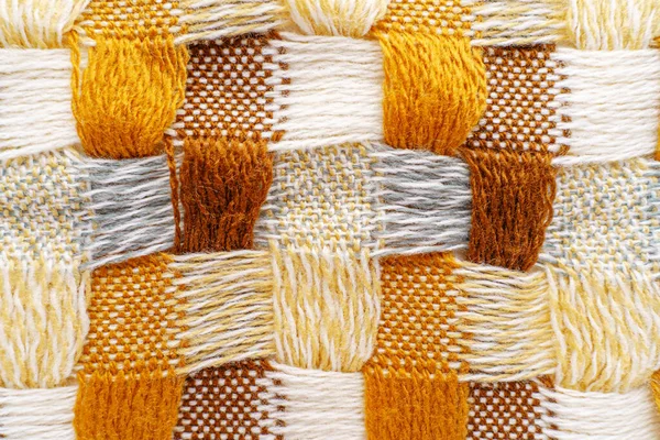 Knitted Blanket with a Square Pattern — Stock Photo, Image