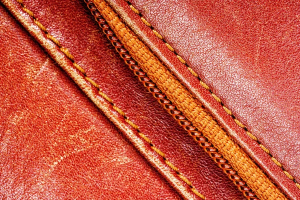 Detail of an old leather briefcase — Stock Photo, Image