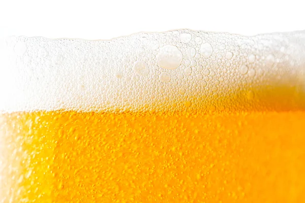 가벼운 맥주 배경 흰색 — 스톡 사진
