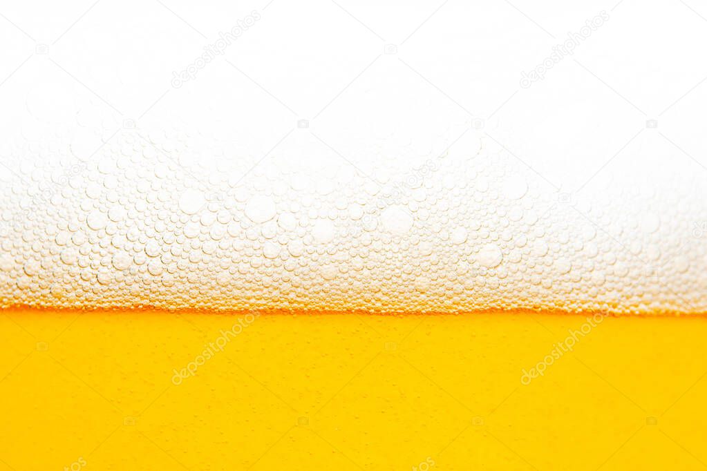 Light Beer Background on White