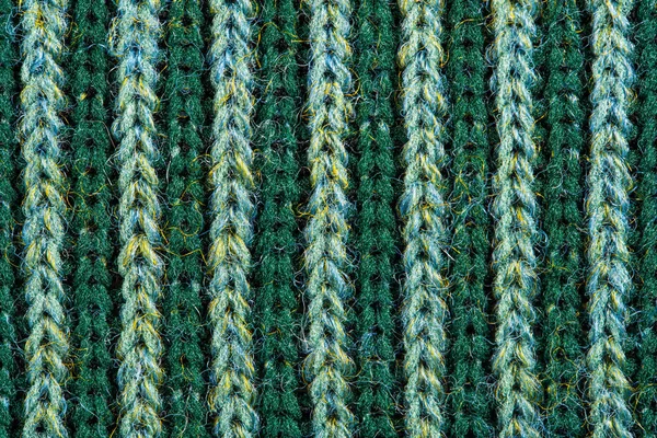 Green knitting wool texture — Stock Photo, Image