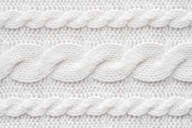 Beyaz yün süveter dokusu
