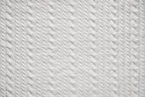 Bílá vlněná textura svetru — Stock fotografie