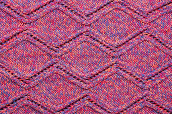핑크 멜론 뜨개 질 스웨터 질감 — 스톡 사진