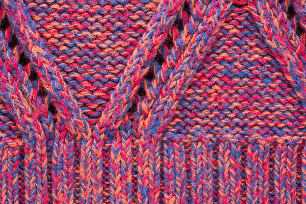 ピンクメランジュニットセーターの質感 — ストック写真