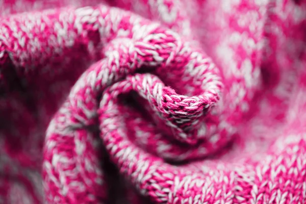 Ροζ πλεκτό πουλόβερ φόντο. Αντιγραφή χώρου — Φωτογραφία Αρχείου