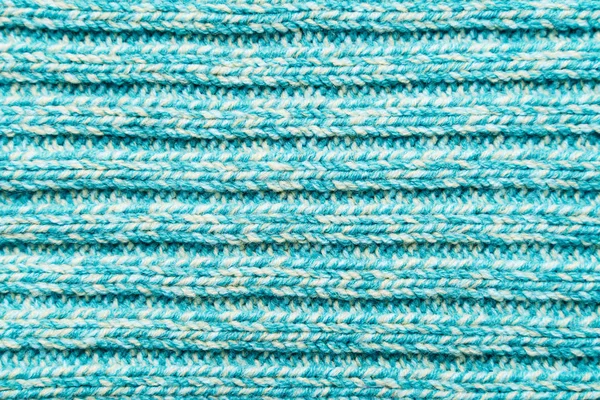 Текстура синьої бірюзової в'язаної тканини — стокове фото