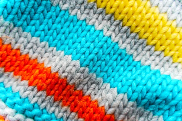 Striped colorful knit texture — Stock Photo, Image