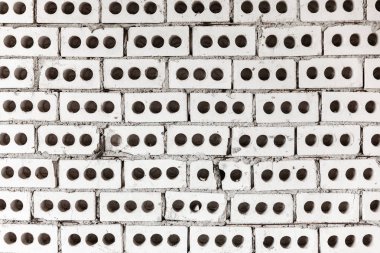 Beyaz arka plan eski tuğla duvar