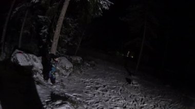 Gece ormanda kız Cry 