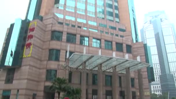 Китай, Шанхай, декабрь 2015: Здание Шанхайского банка — стоковое видео