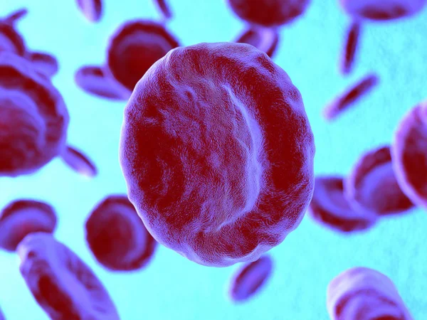 Vérsejtek render — Stock Fotó