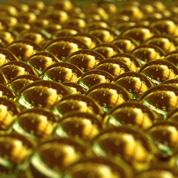 Gold spheres molecules — Stock Photo, Image