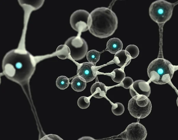 Концепция молекул микробиологии — стоковое фото