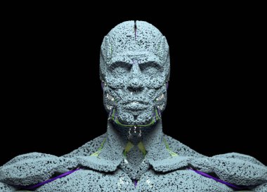 Anatomi modeli küçük parçacıkların yapılan