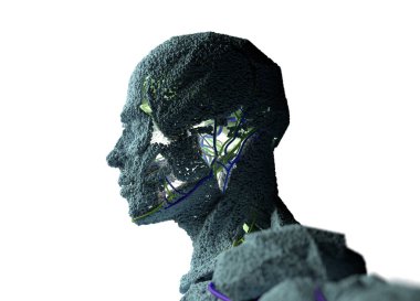 Anatomi modeli küçük parçacıkların yapılan