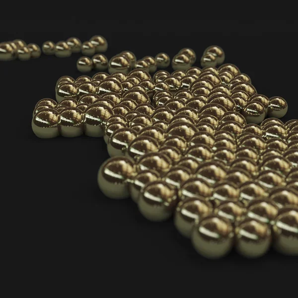 Guld sfärer molekyler — Stockfoto