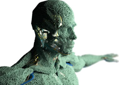 Anatomi modeli küçük parçacıkların yapılan