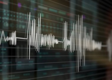 Beyaz çizgi ile kalp hızı grafiği