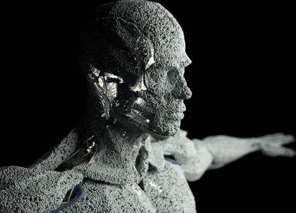 Anatomy model made of small particles — Stock Photo, Image