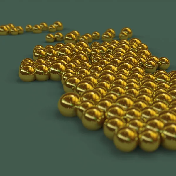 金の球分子 — ストック写真