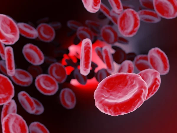 Renderização de células sanguíneas — Fotografia de Stock