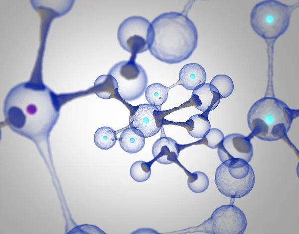 Concepto de moléculas microbiológicas — Foto de Stock