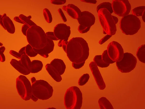 Renderização de células sanguíneas — Fotografia de Stock