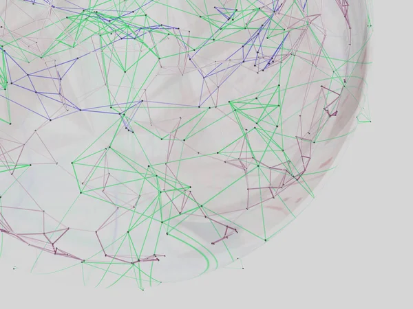 抽象的な接続ドット パターン — ストック写真