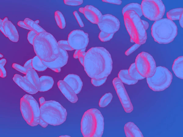 혈액 세포 렌더링 — 스톡 사진