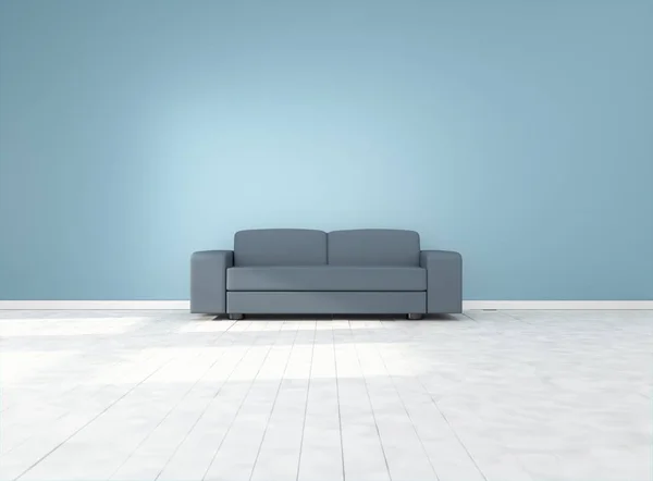 Пустой серый диван — стоковое фото