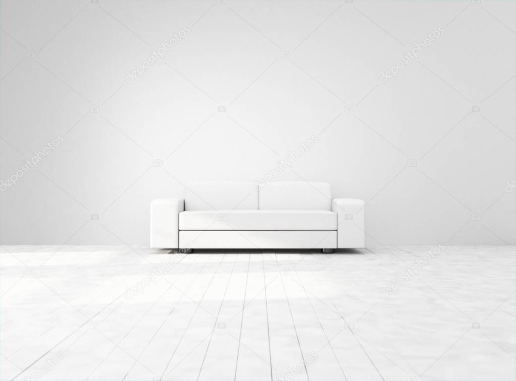 Empty white couch