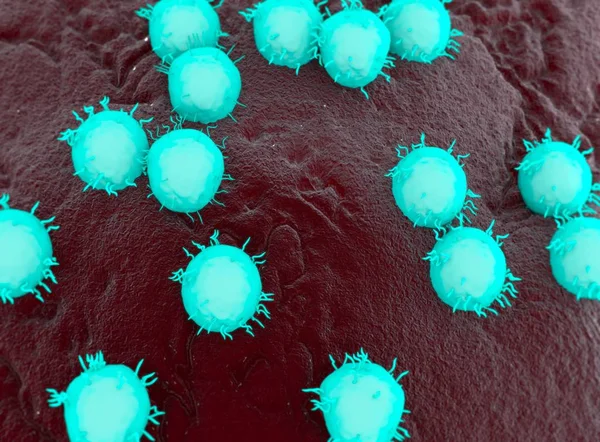 Virus Bacterias render — Φωτογραφία Αρχείου