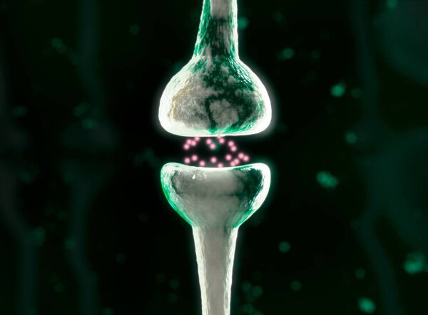 Neuron cells sending electrical signals