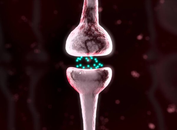 Neuron cells sending electrical signals
