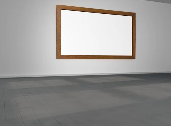 Zimmer mit leerem Bilderrahmen an der Wand — Stockfoto