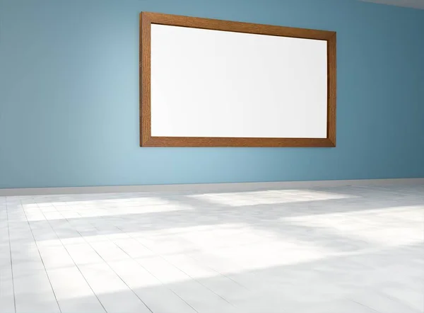 Zimmer mit leerem Bilderrahmen an der Wand — Stockfoto