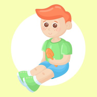 Sevimli küçük Kızıl saçlı çocuk