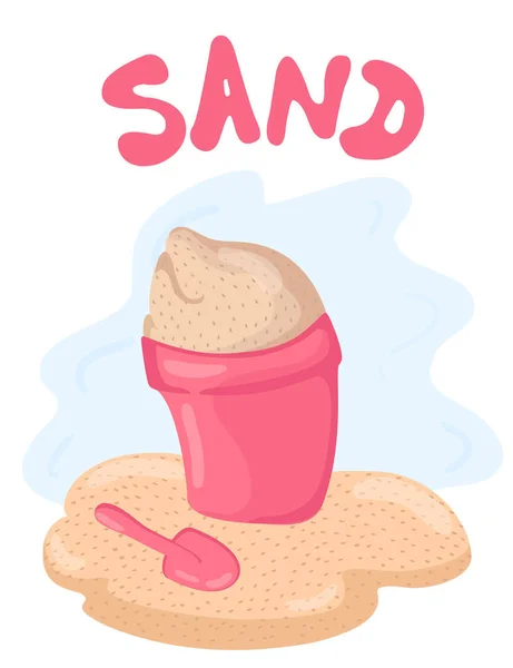 Eimer mit Sand — Stockvektor