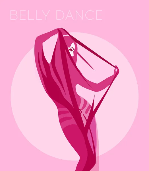 Danza del vientre chica — Vector de stock