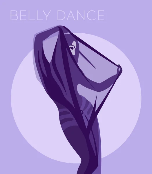 Belly dance woman — Stock Vector